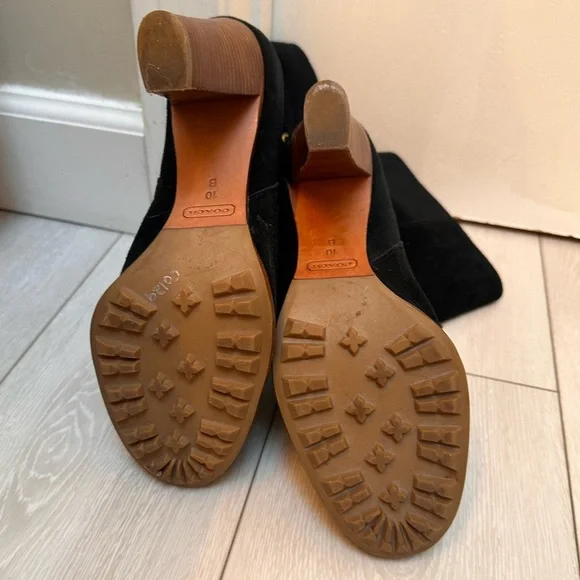 COACH Tamsin Black Suede Booties, Size 10 never worn - Picture 7 of 10